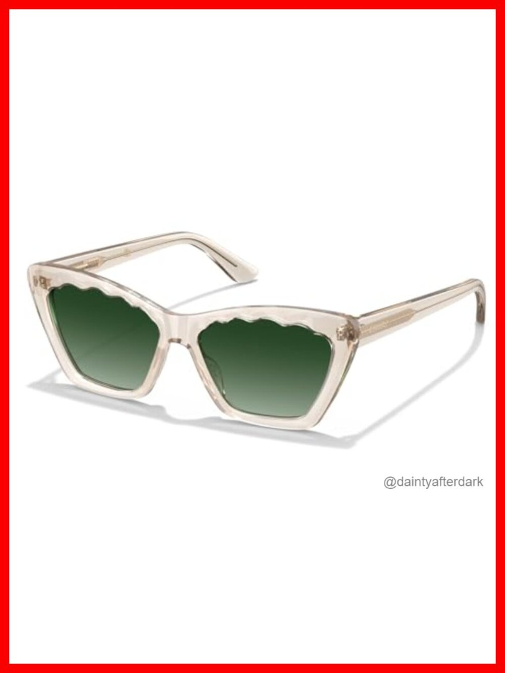 Cat Eye Polarized Sunglasses Acetate UV400 Anti-Glare Half Frame